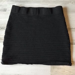 Poof Couture Black Stretchy Bandage Knit Skirt